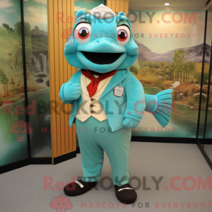 Turkis Cod maskot drakt...