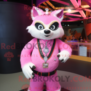 Rosa tvättbjörn maskot...