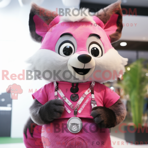 Rosa vaskebjørn maskot...