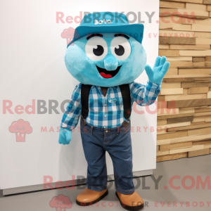 Cyan Pho maskot kostume...