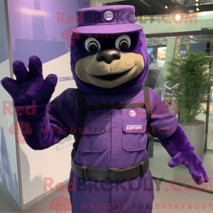 Máscara de selo roxo da...