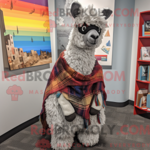 Grijze lama mascotte...