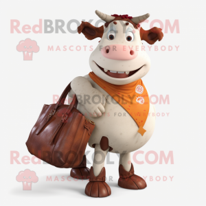 Rust Hereford Cow maskot...