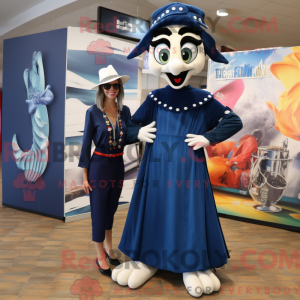 Navy Stilt Walker maskot...