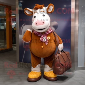 Rust Hereford Cow mascotte...