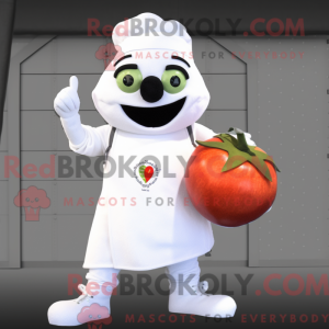 White Tomato mascot costume...