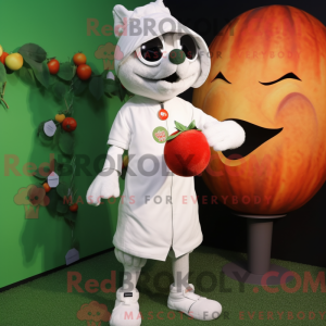 Hvid tomat maskot kostume...