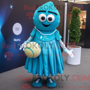 Maskotdraktfigura Cyan...