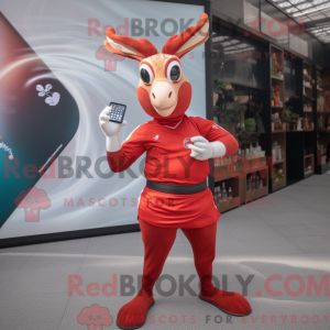 Red Gazelle mascot costume...