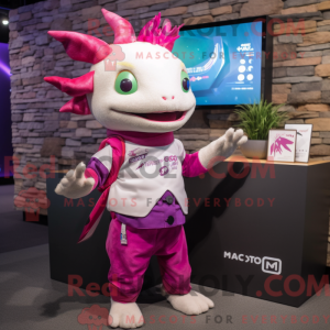 Magenta Axolotls mascot...