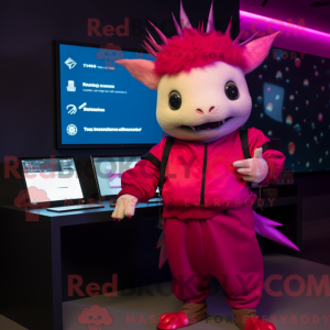 Magenta Axolotls maskot...