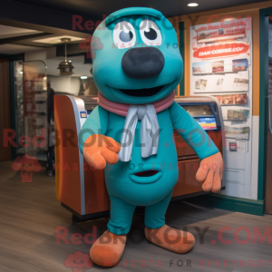 Postava maskota Teal Hot...
