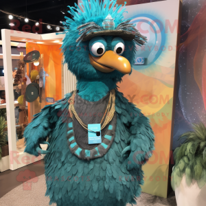 Teal Emu mascotte kostuum...