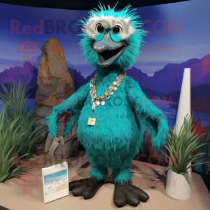 Teal Emu mascotte kostuum...