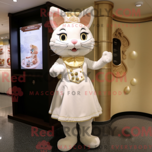 Cream Cat maskot...