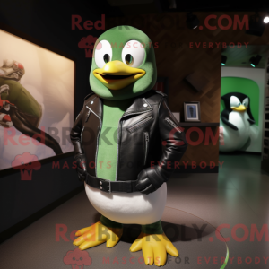 Máscara de pinguim verde...