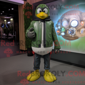 Máscara de pinguim verde...