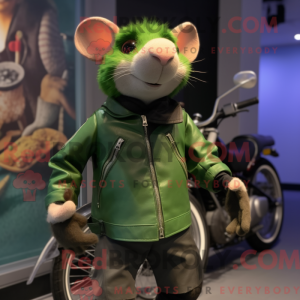 Grøn Ratatouille maskot...