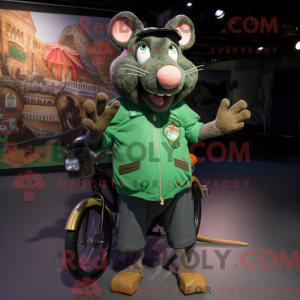 Grøn Ratatouille maskot...