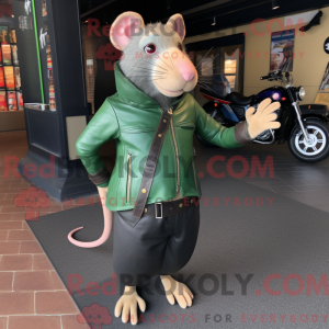Personaggio mascotte verde...
