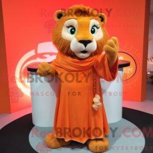 Orange Tamer Lion maskot...