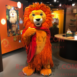 Orange Tamer Lion maskot...