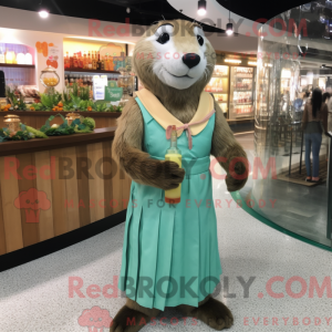 Otter mascotte kostuum...