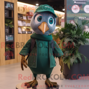 Forest Green Quail mascot...