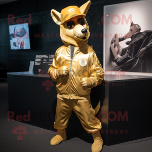 Gold Dingo mascotte kostuum...
