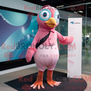 Roze Duif mascottekostuum...
