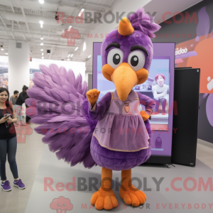 Lavender kalkun maskot...