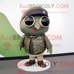 Olive Whale-mascottekostuum...