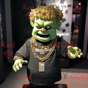 Gold Frankenstein maskot...