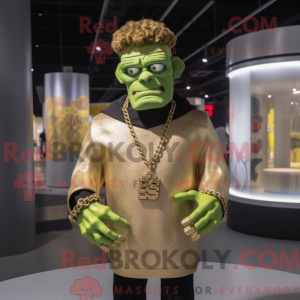 Gold Frankenstein maskot...