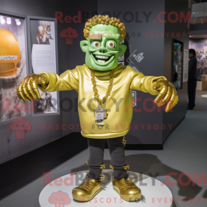 Gold Frankenstein maskot...