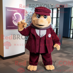 Maroon Turtle mascotte...