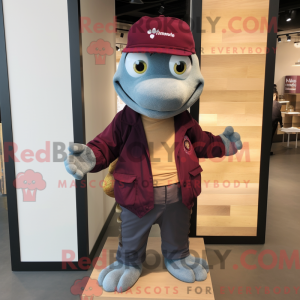 Maroon Turtle maskot...