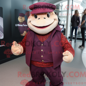 Maroon Turtle maskot...