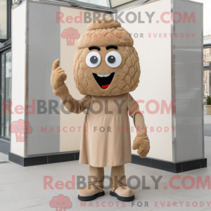 Máscara de falafel bege com...