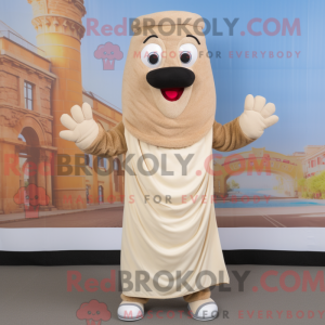 Beige Falafel maskot...
