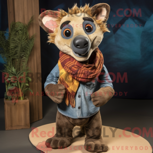 Rust Hyene maskot drakt...