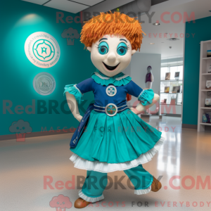 Turkis irsk danser maskot...