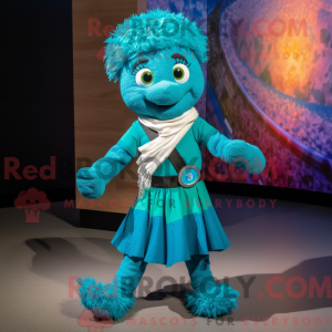 Turkis irsk danser maskot...