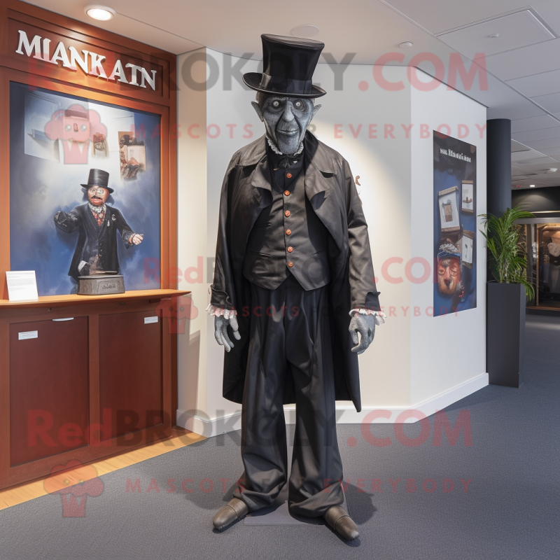 nan Stilt Walker mascot costume character dressed with a Leather Jacket and Cufflinks nan Stilt Walker mascot costume character dressed with a Leather Jacket and Cufflinks