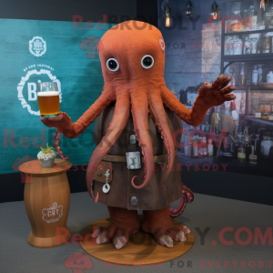 Rust Kraken mascottekostuum...