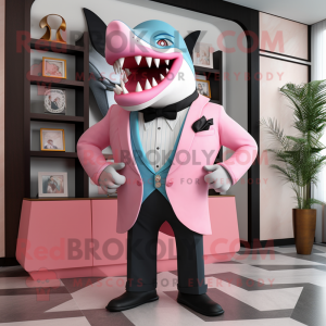Roze Megalodon mascotte...