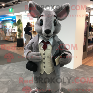 Gray Kangaroo mascot...