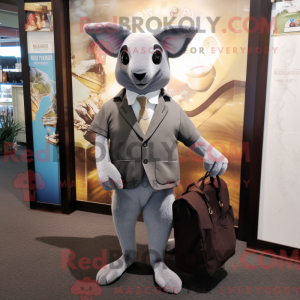 Gray Kangaroo mascot...