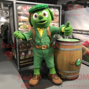 Groen bier mascottekostuum...