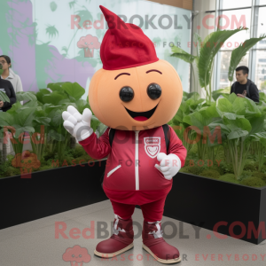 Red Turnip mascot costume...